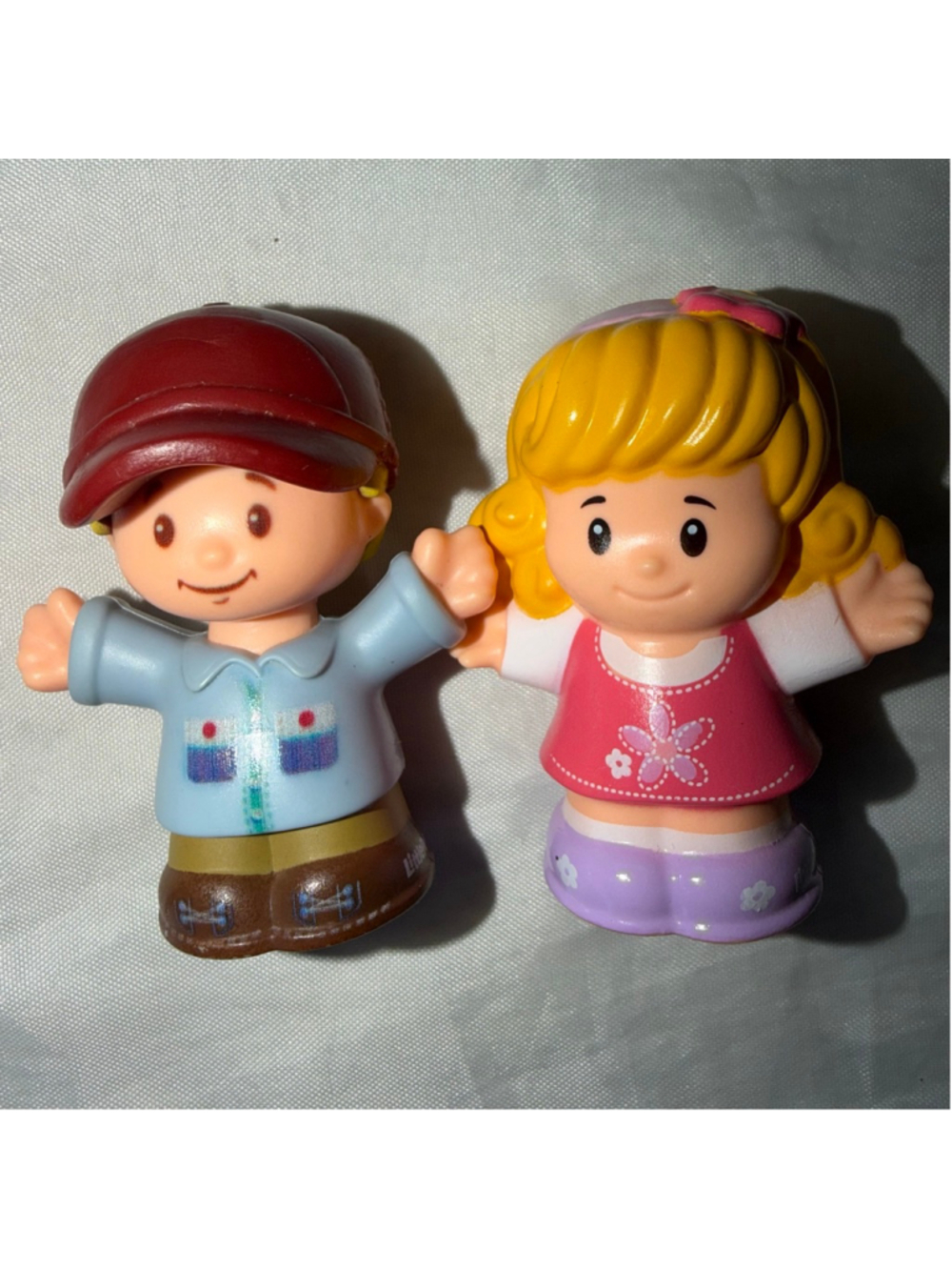 EUC 2015 Fisher Price Little People Brother Sister Pair Surprise Sound Home